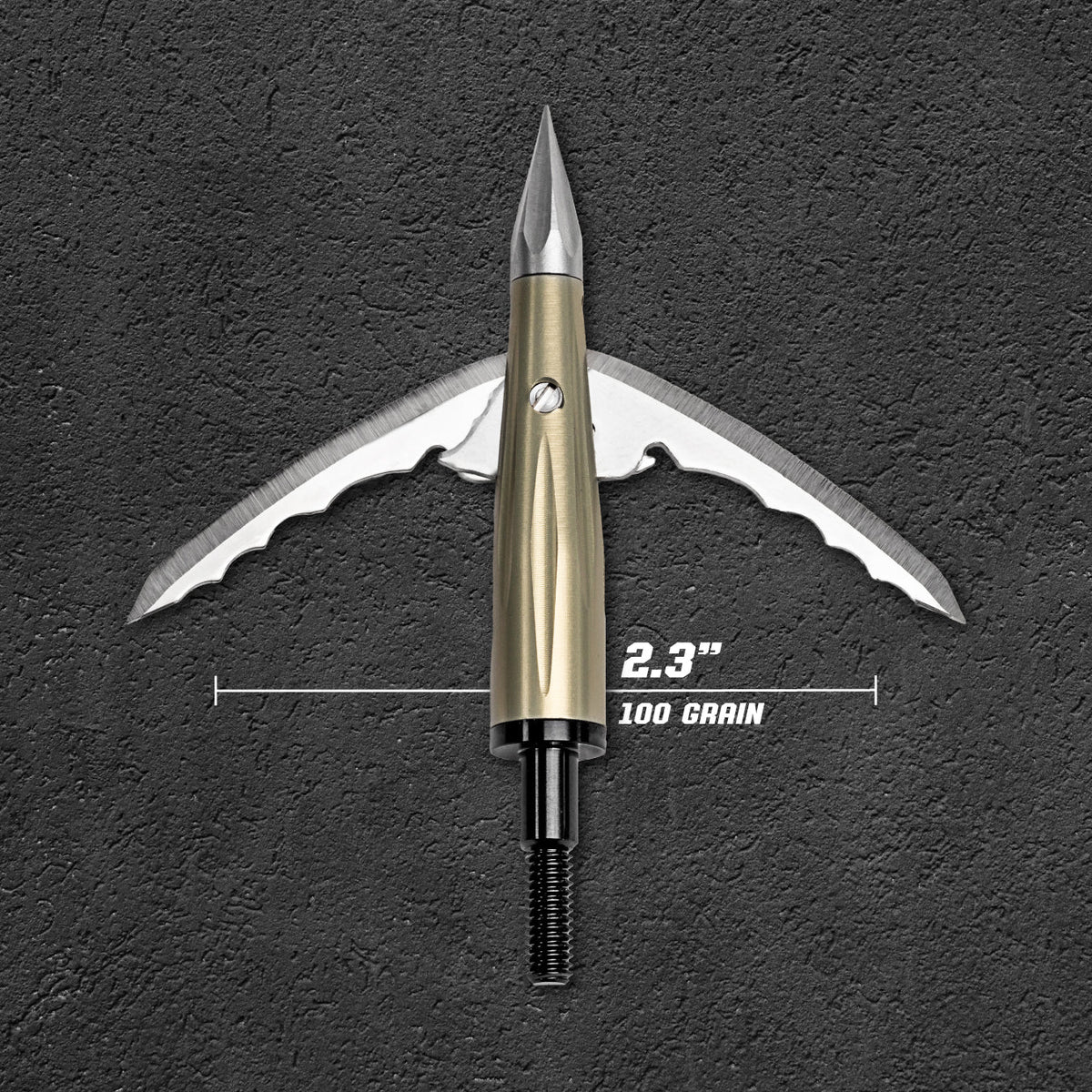 Beast Deep Six mechanical broadhead, 2.3 in cut, 100 grain, blades deployed