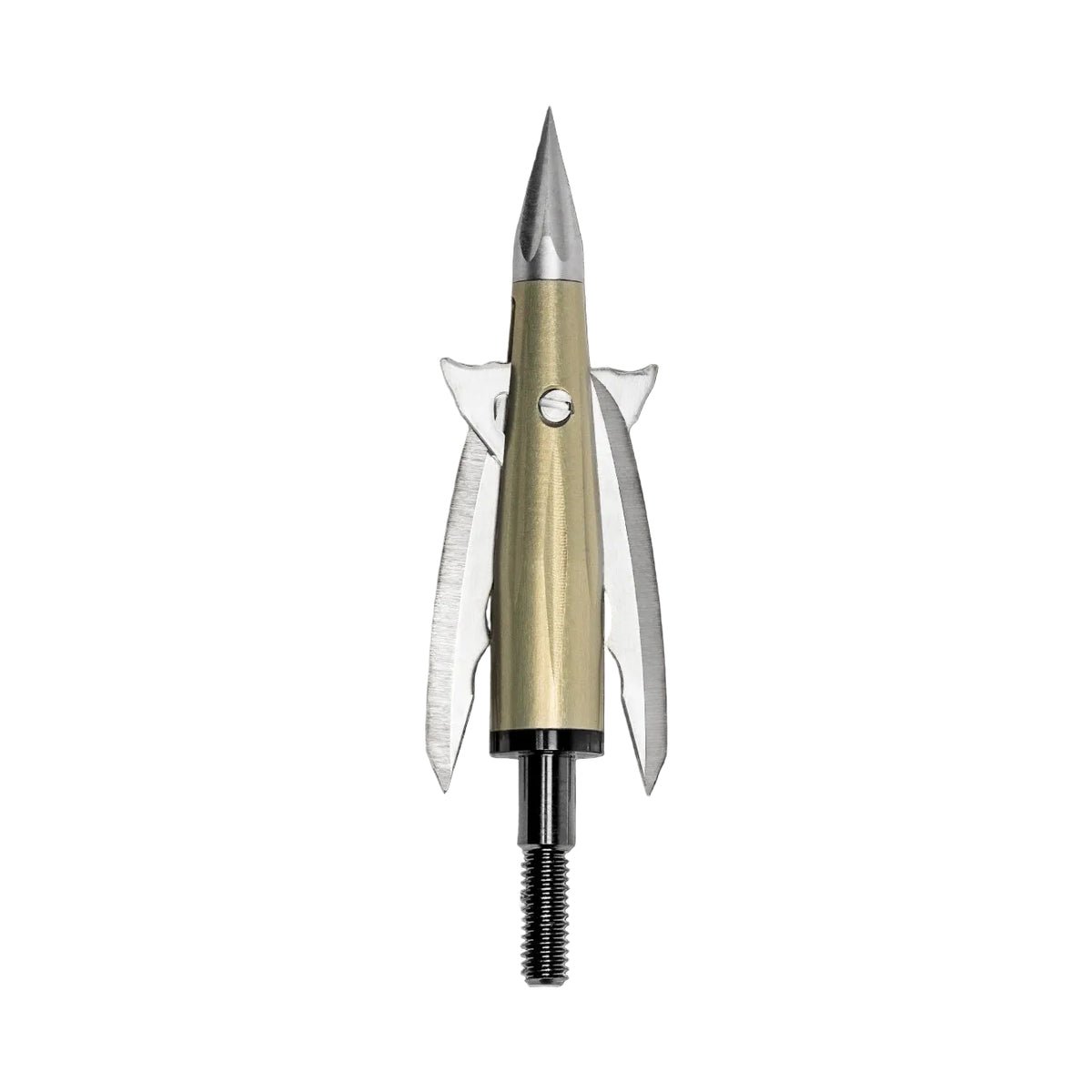 Beast Deep Six broadhead, 2.0 in 100 grain, blades closed in flight position