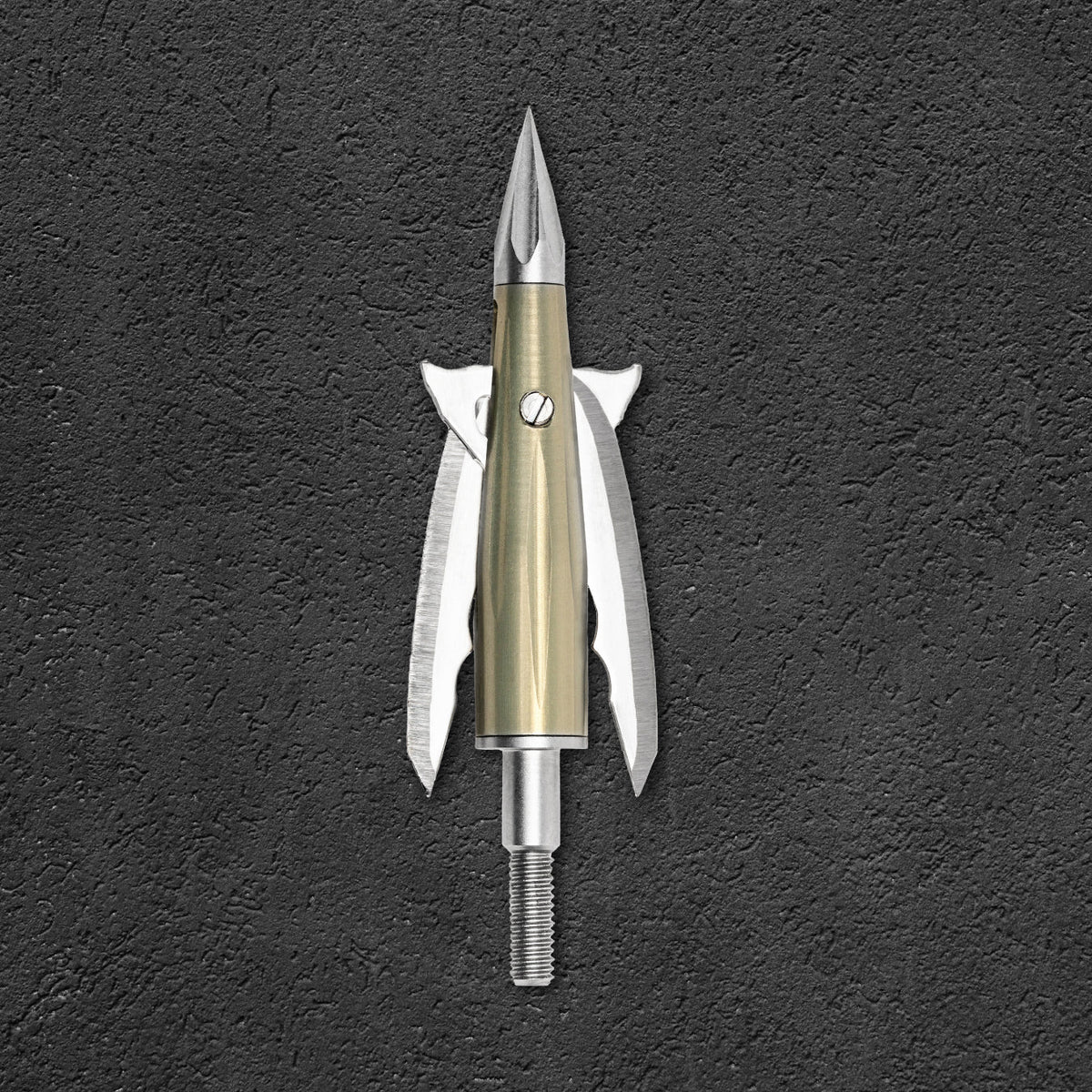 Beast Deep Six broadhead, 2.0 in 125 grain, blades closed in flight position