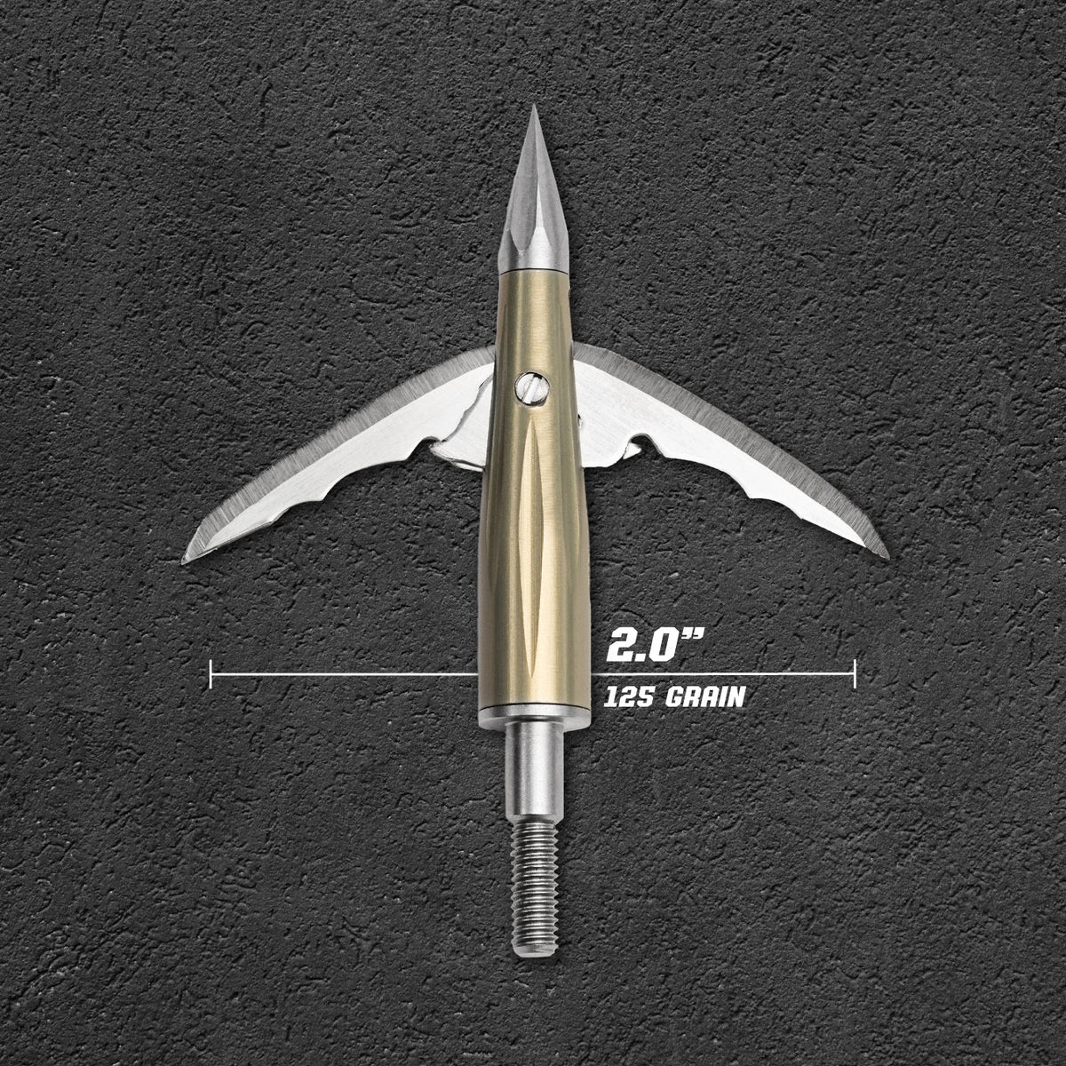 Beast Deep Six mechanical broadhead, 2.0 in cut, 125 grain, blades deployed