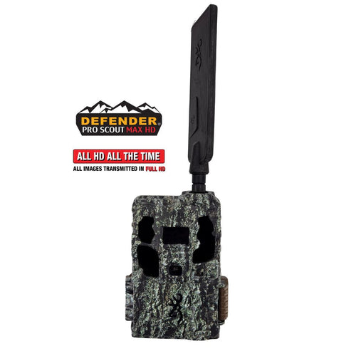 Browning Defender Pro Scout Max HD trail camera, front, on white