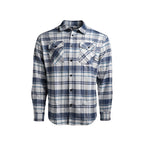 SKRE Delta Flannel Top, Blue-White