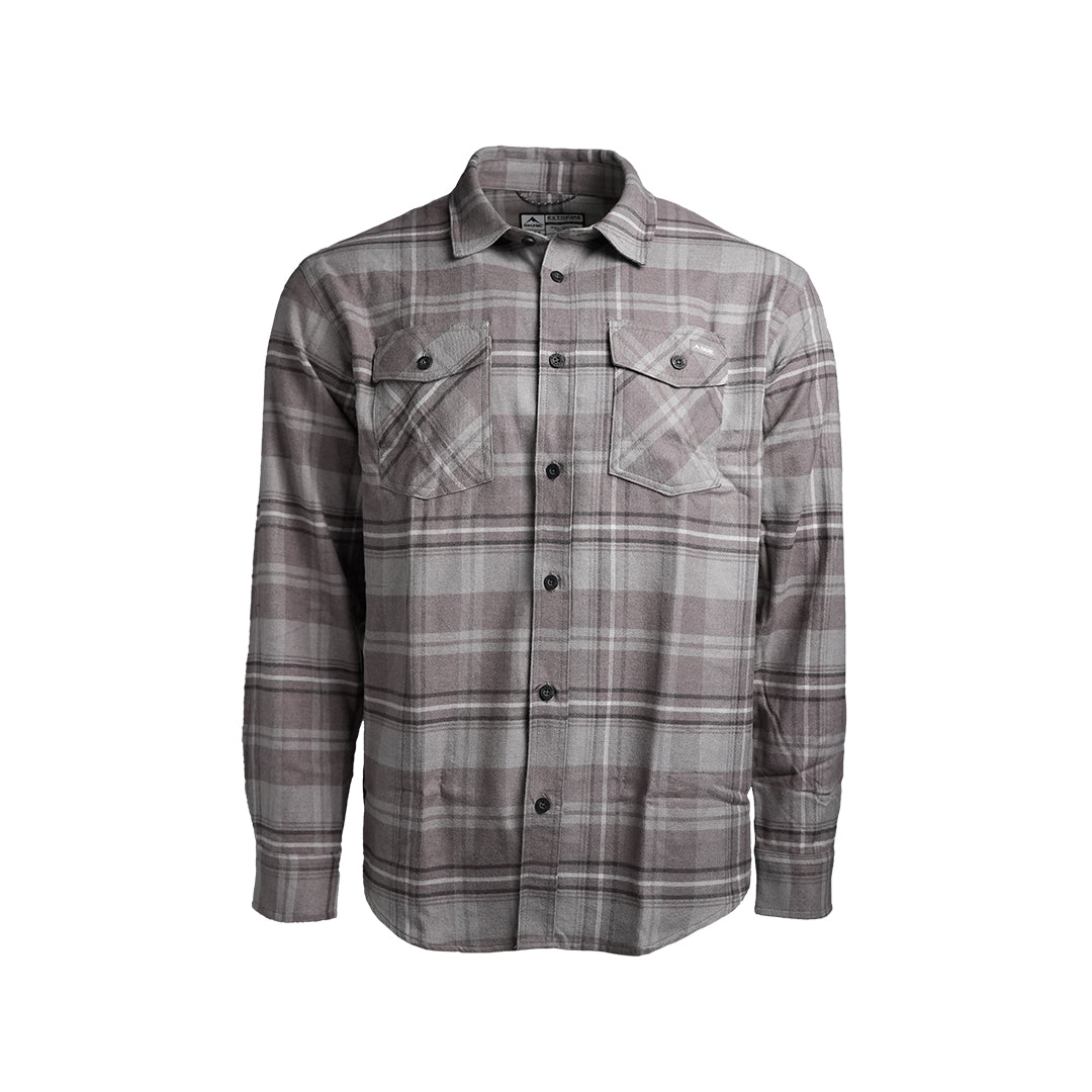 SKRE Delta Flannel Top, Grey-White