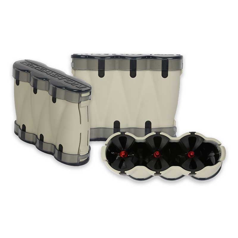 Easton Stay Sharp Broadhead Case, three views