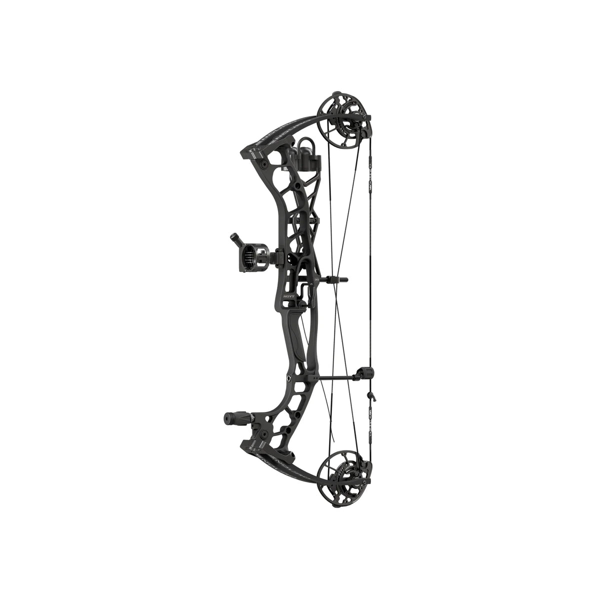 Hoyt Enduro RTH Premium Package - Maxxis 4 Arrow Quiver, QAD Hunter Drop Away Rest, Enduro 5 Pin Pic Rail Sight, Short Stop Stabilizer