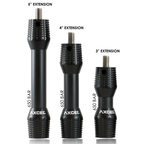 Axcel Aluminum 650 V-Bar Extensions, Black, 3", 4" and 5" lengths shown