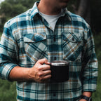 SKRE Delta Flannel Top worn at camp