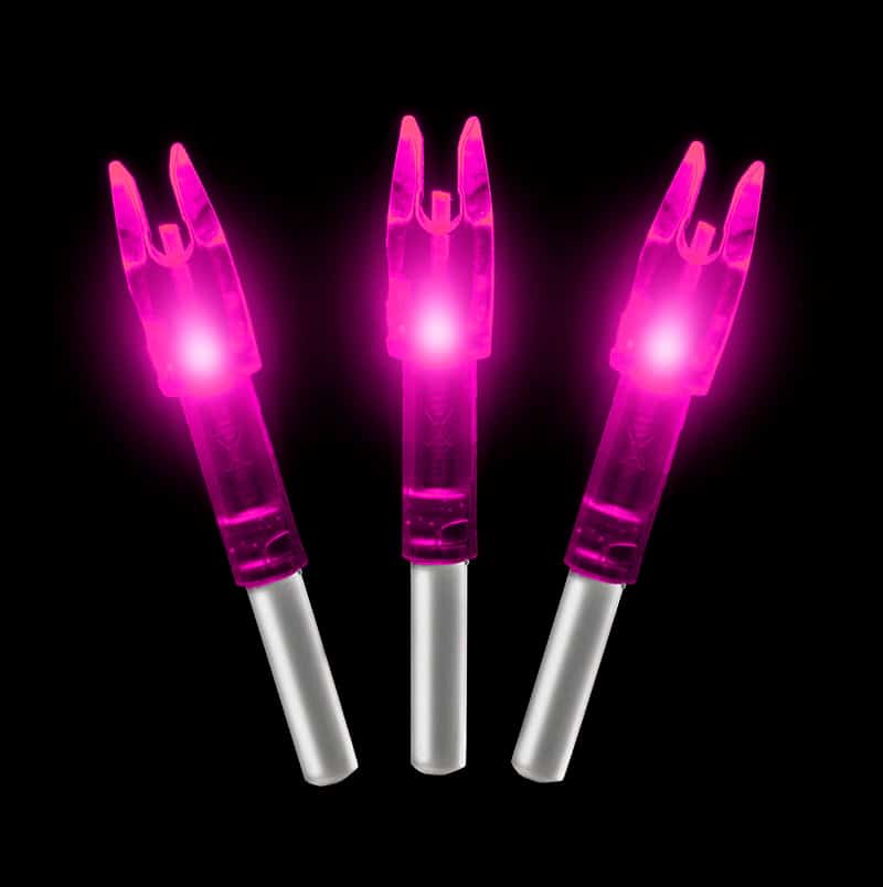 Halo Lighted Nocks, Pink, on black