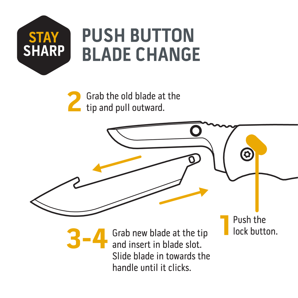 Outdoor Edge 3.0" 50% SERRATED DROP POINT BLADES | 6-PACK, view 3