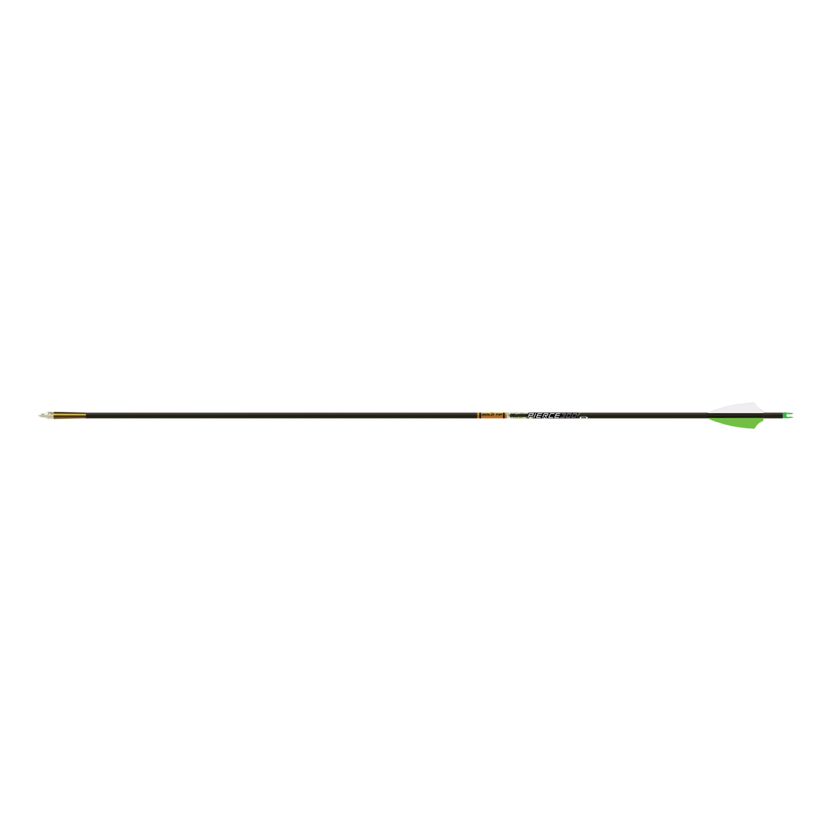 Gold Tip Pierce .166 full carbon arrow with Fusion X vanes and GTO nock