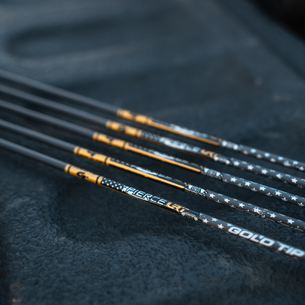 Gold Tip Pierce LRT arrows, spine range set