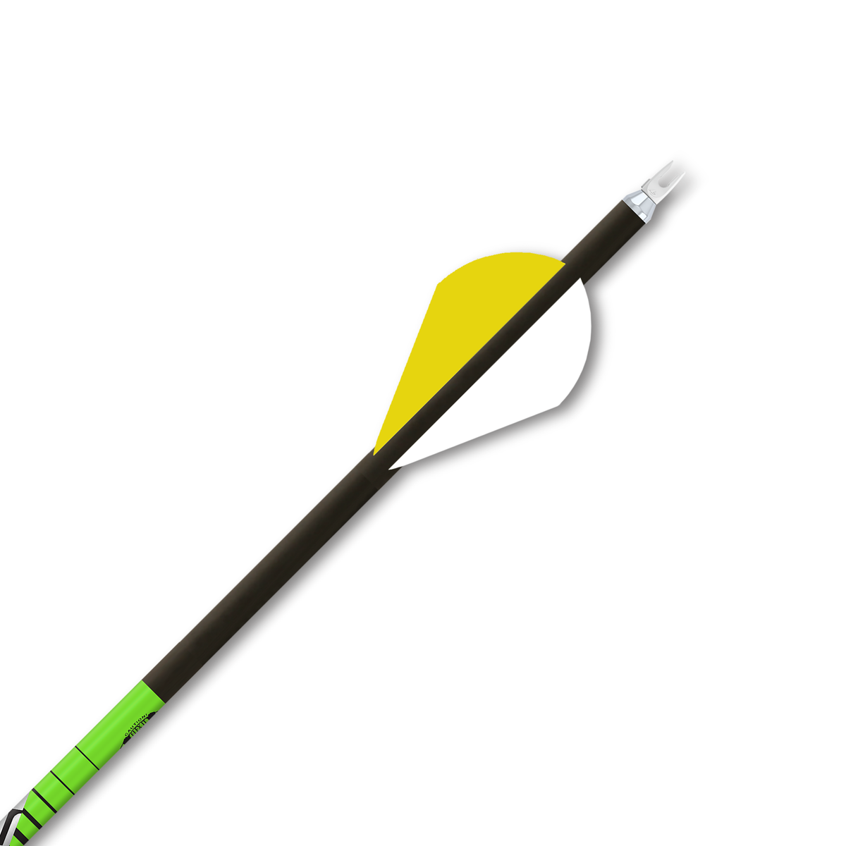 Gold Tip Series 22 Plus, fletched nock end with vanes