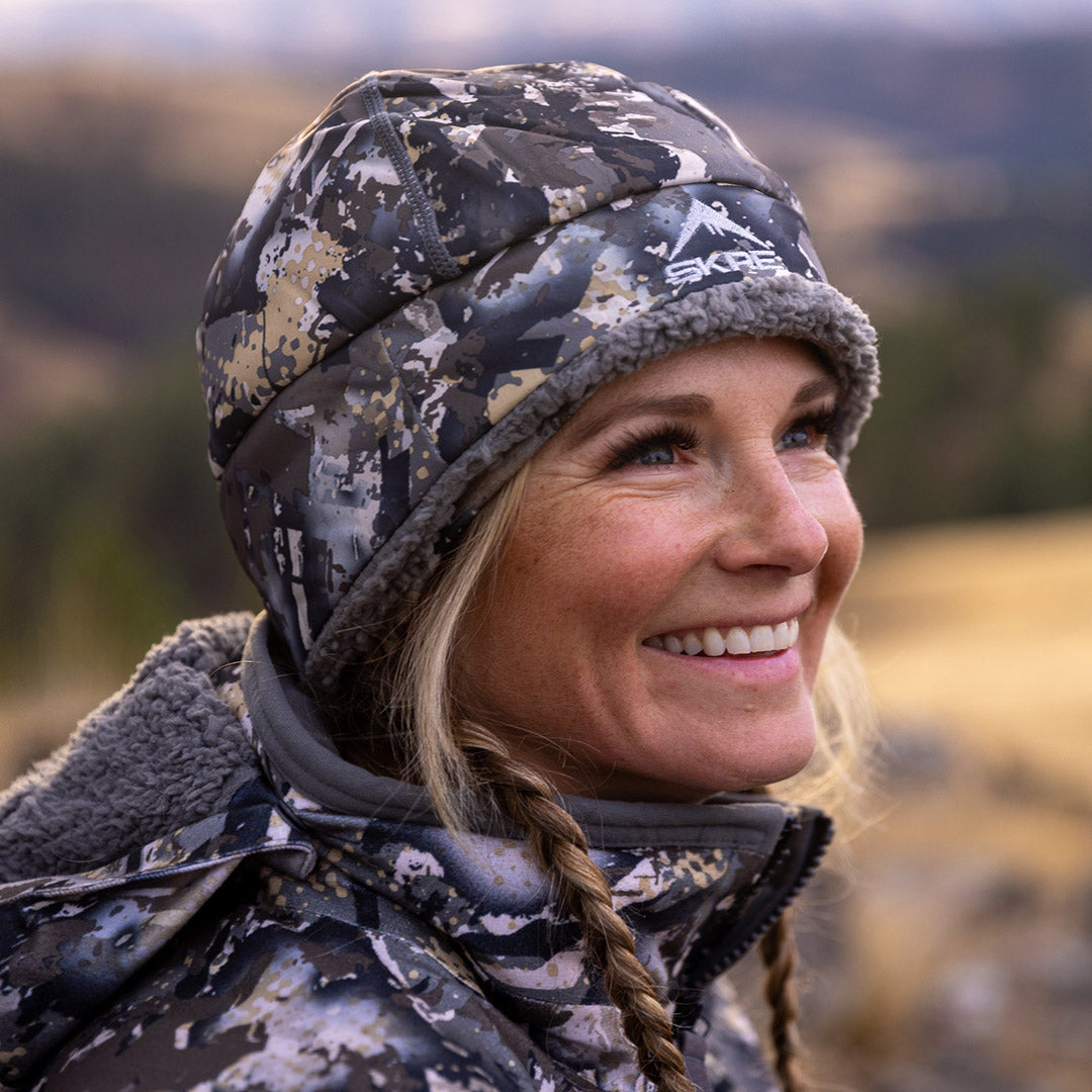 SKRE Guardian Beanie, Solace, worn in the field