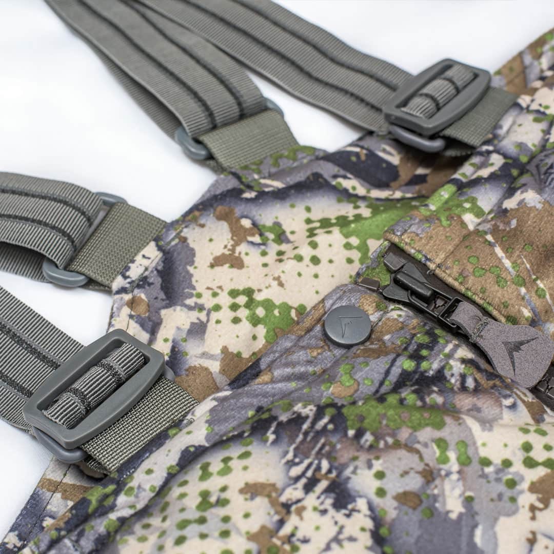 SKRE Guardian Late Season Bibs, Summit, Duraflex suspender buckles
