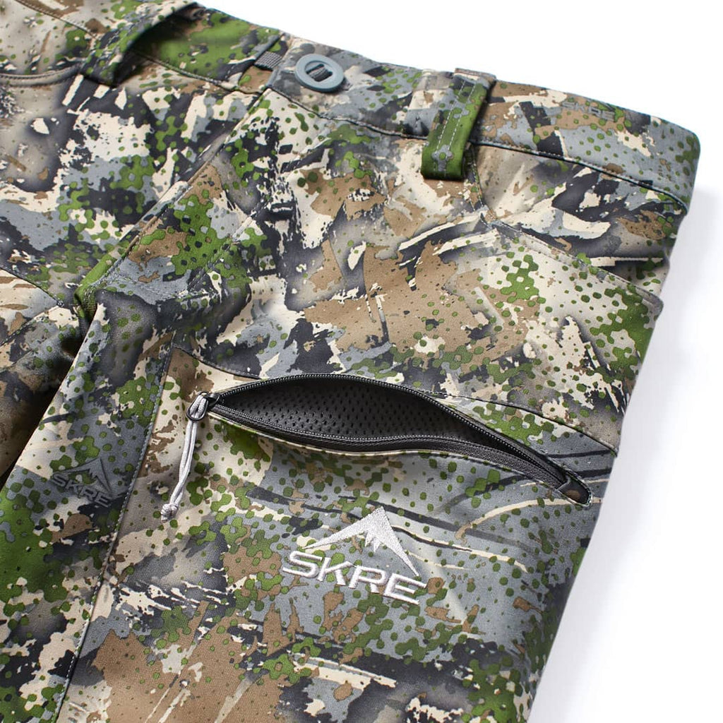 SKRE Hardscrabble Pants, Summit zippered cargo pocket detail