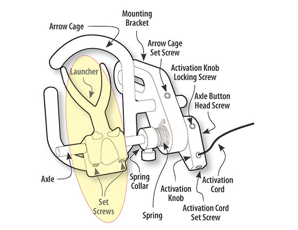 AAE Hawkeye Parts - Launcher w/2 screws