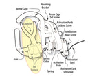 AAE Hawkeye Parts - Launcher w/2 screws