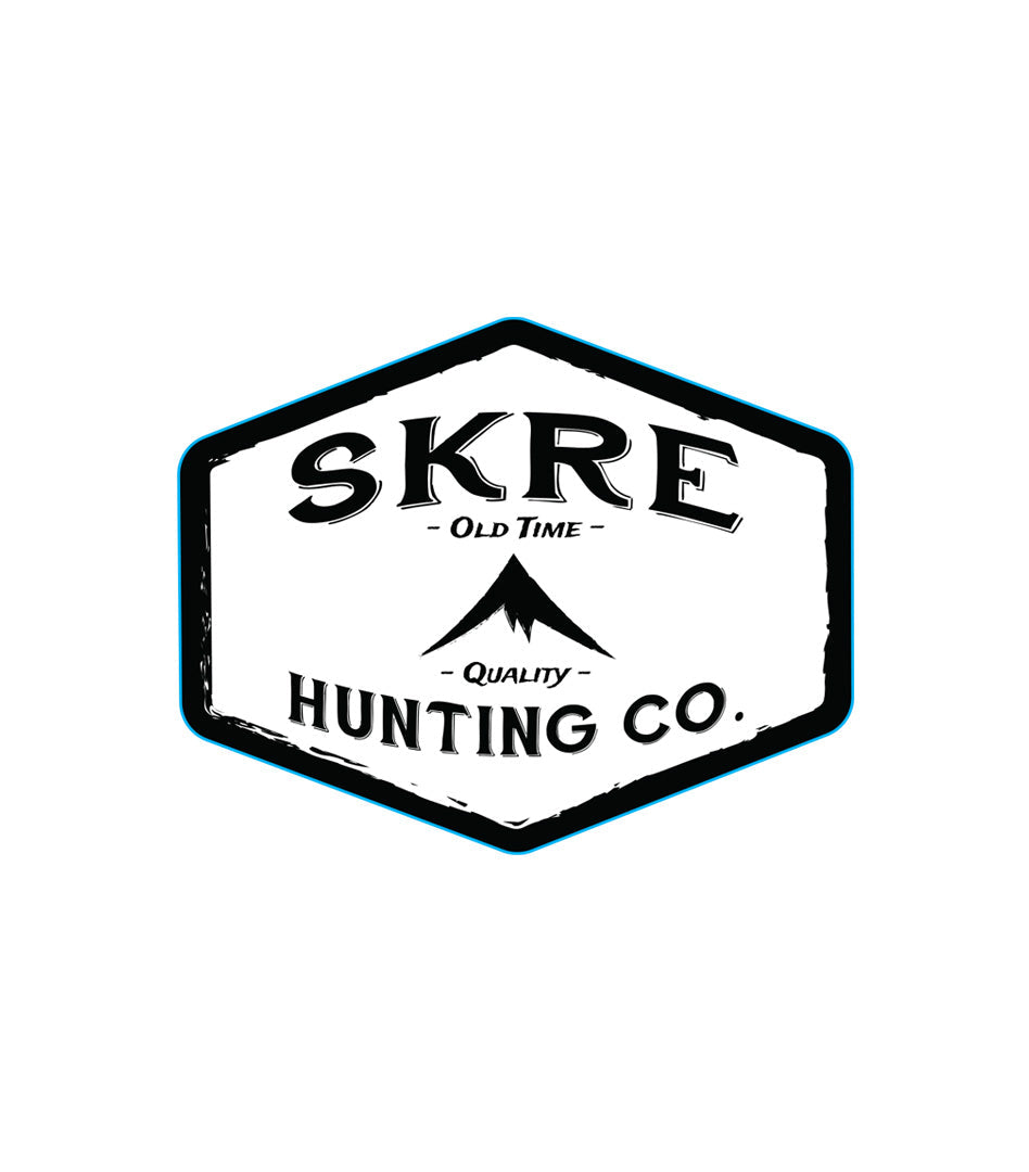 SKRE Hunting Co Sticker, Black/White