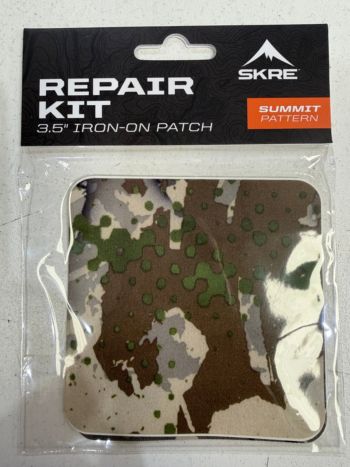SKRE Repair Kit, Summit pattern 3.5 inch iron-on patch