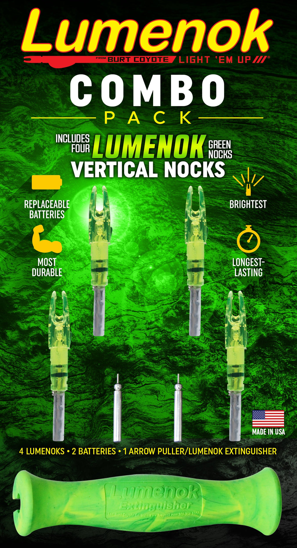 Lumenok Vertical Bow Combo Pack, Green