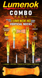 Lumenok Vertical Bow Combo Pack, HD Orange