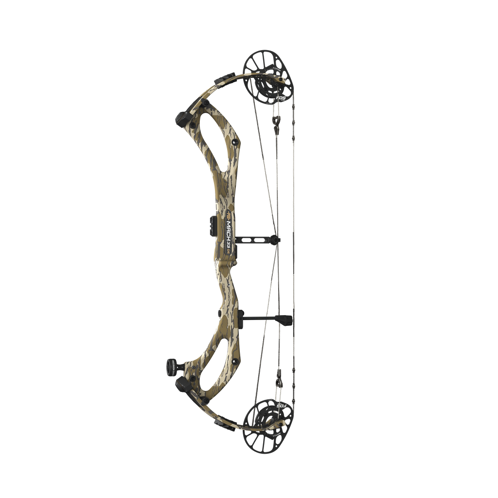 PSE Mach 33 DS Carbon compound hunting bow, Mossy Oak Bottomland camo