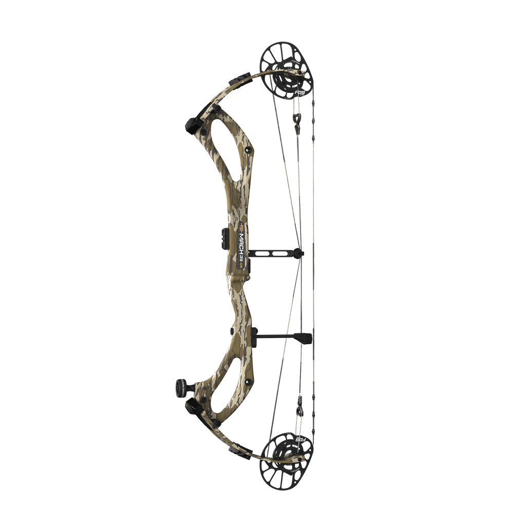 PSE Mach 35 DS Carbon compound hunting bow, Mossy Oak Bottomland camo