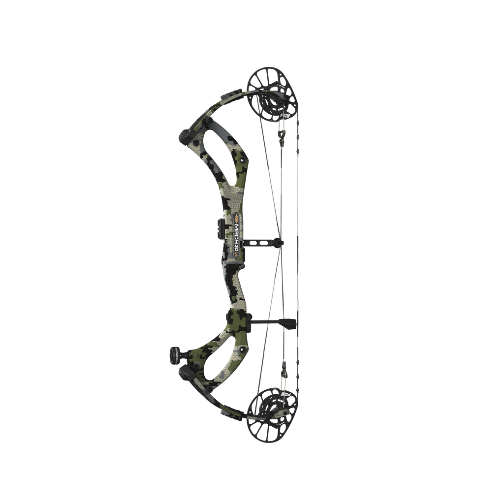 PSE Mach 30 DS Carbon compound hunting bow, Kuiu Verde camo