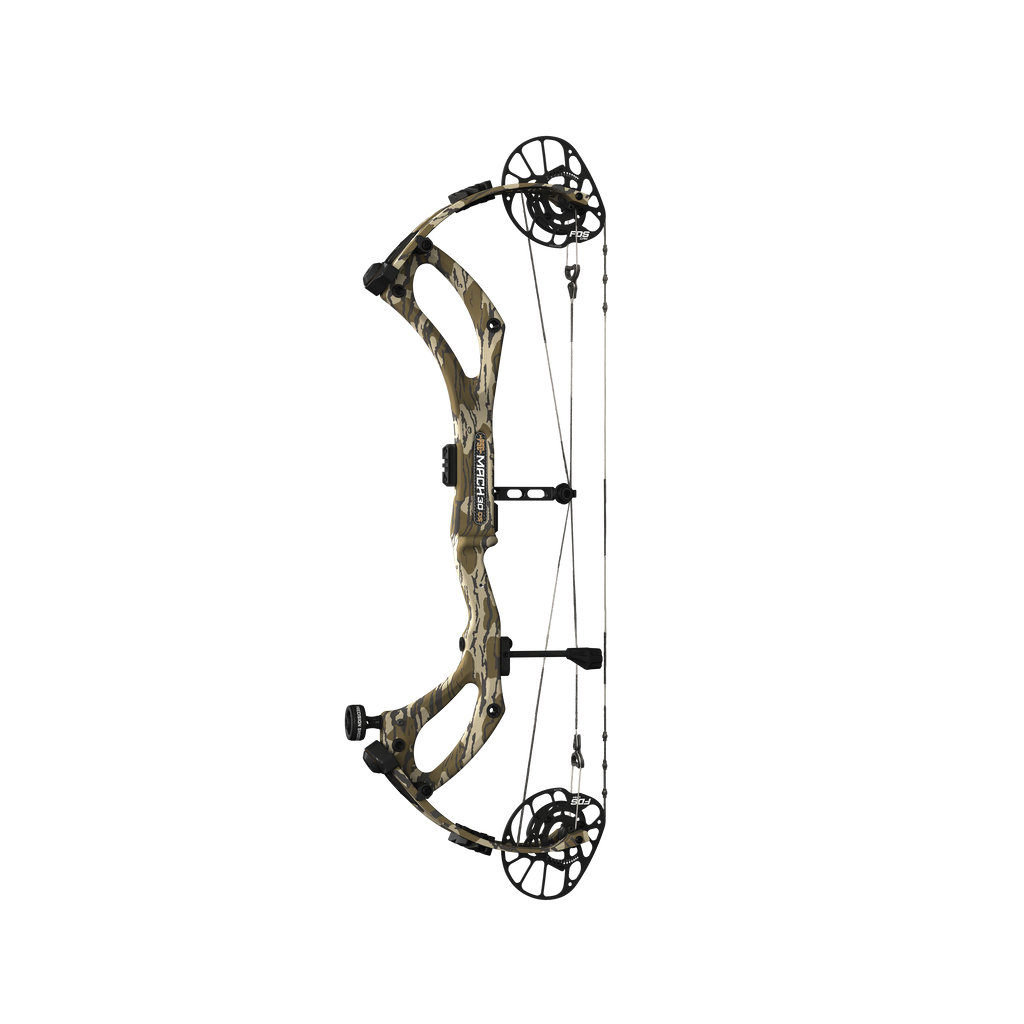 PSE Mach 30 DS Carbon compound hunting bow, Mossy Oak Bottomland camo