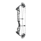 Mission Range compound bow in the black finish, side profile