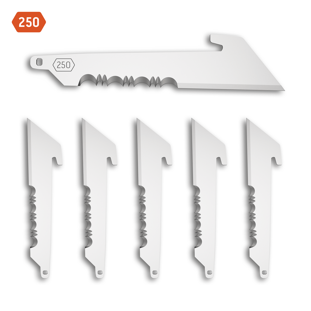 Outdoor Edge 2.5" 50% SERRATED UTILITY BLADES | 6-PACK