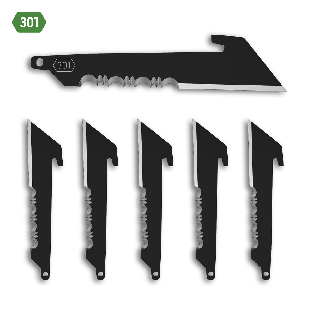 Outdoor Edge 3.0" 50 % SERRATED UTILITY BLADES | 6-PACK
