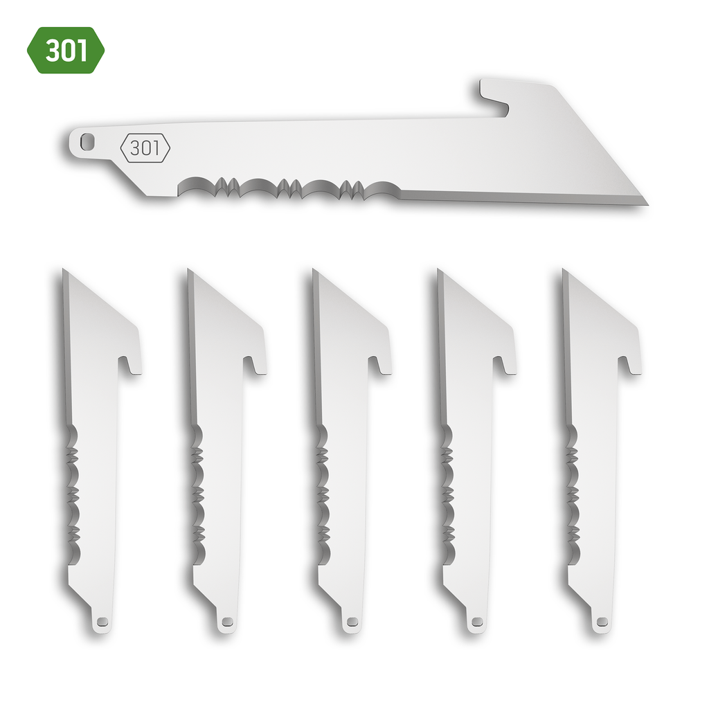 Outdoor Edge 3.0" 50% SERRATED UTILITY BLADES | 6-PACK