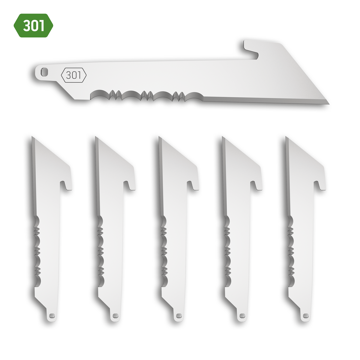 Outdoor Edge 3.0" 50% SERRATED UTILITY BLADES | 6-PACK