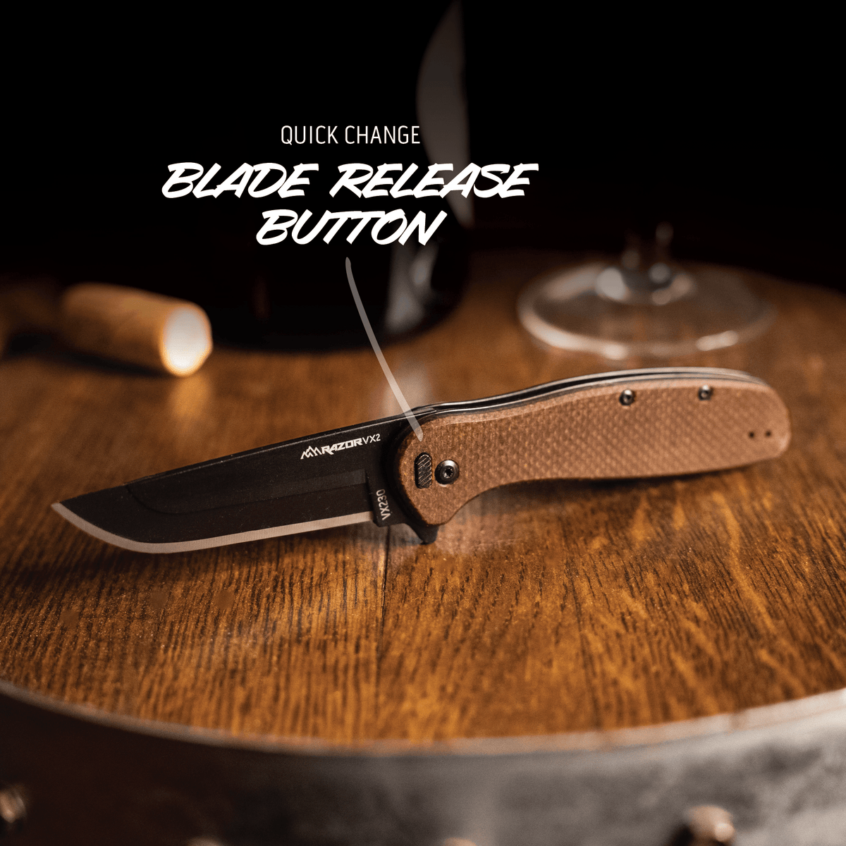 Outdoor Edge RAZOR VX2 | BROWN MICARTA, view 3