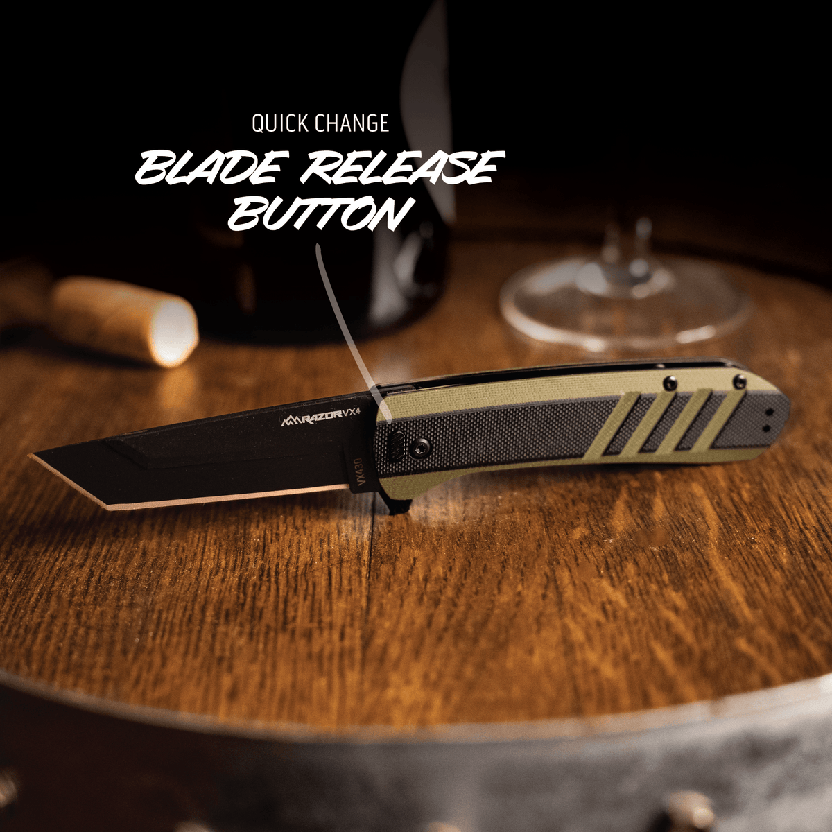 Outdoor Edge RAZOR VX4 | GREEN G10, view 3