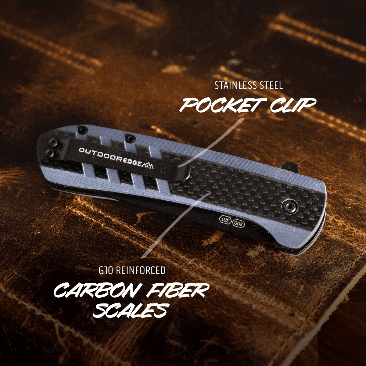 Outdoor Edge RAZOR VX4 | BLUE G10 & CARBON, view 4