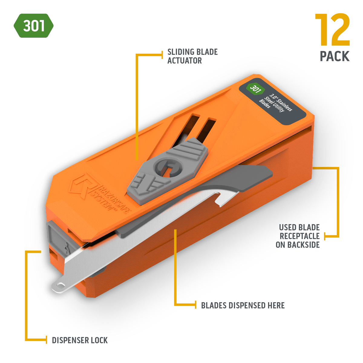 Outdoor Edge 3.0" UTILITY BLADE DISPENSER | 12-BLADES, view 2