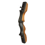 OMP Sektor 62 inch Recurve Bow, zebrawood riser detail