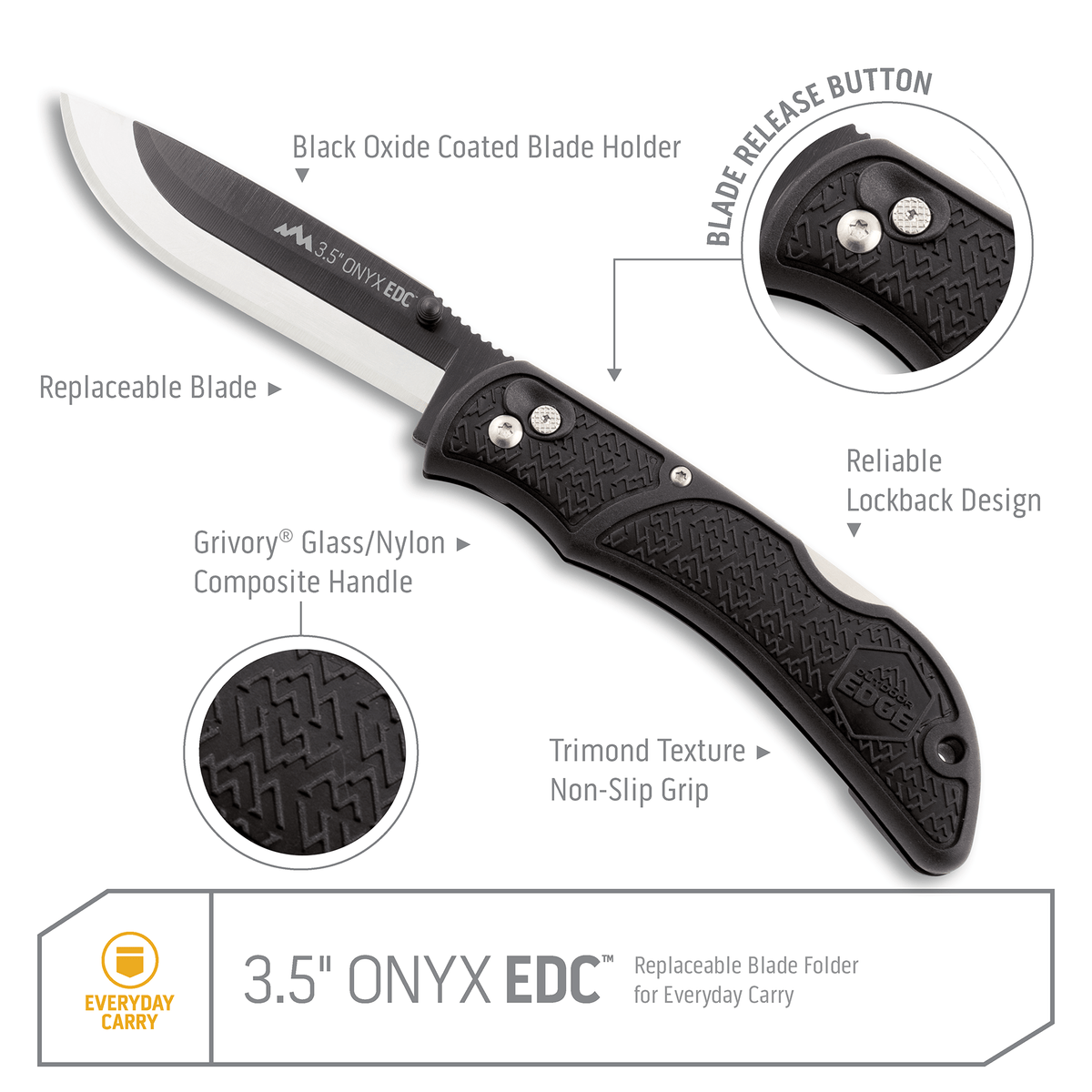 Outdoor Edge 3.5" RAZOR ONYX | 27 BLADES, view 2