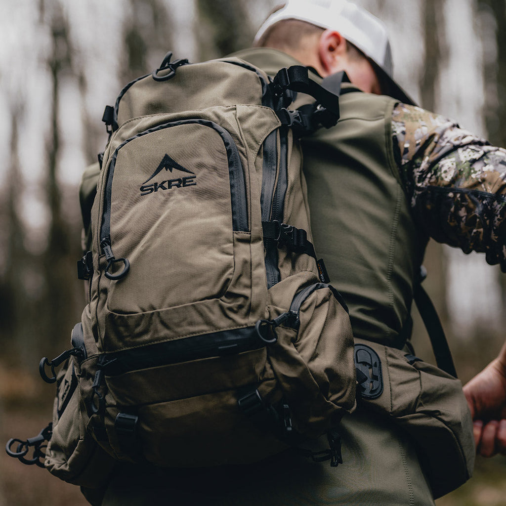 SKRE Pioneer 1860 Pack worn in the field