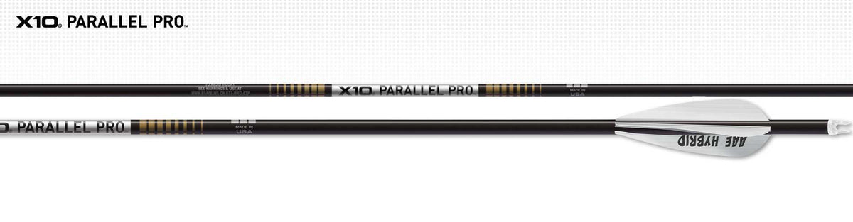Easton X10 Parallel Pro Hunter arrow with AAE Hybrid vanes