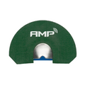 Phelps AMP Green elk diaphragm call with green tape and a single blue reed