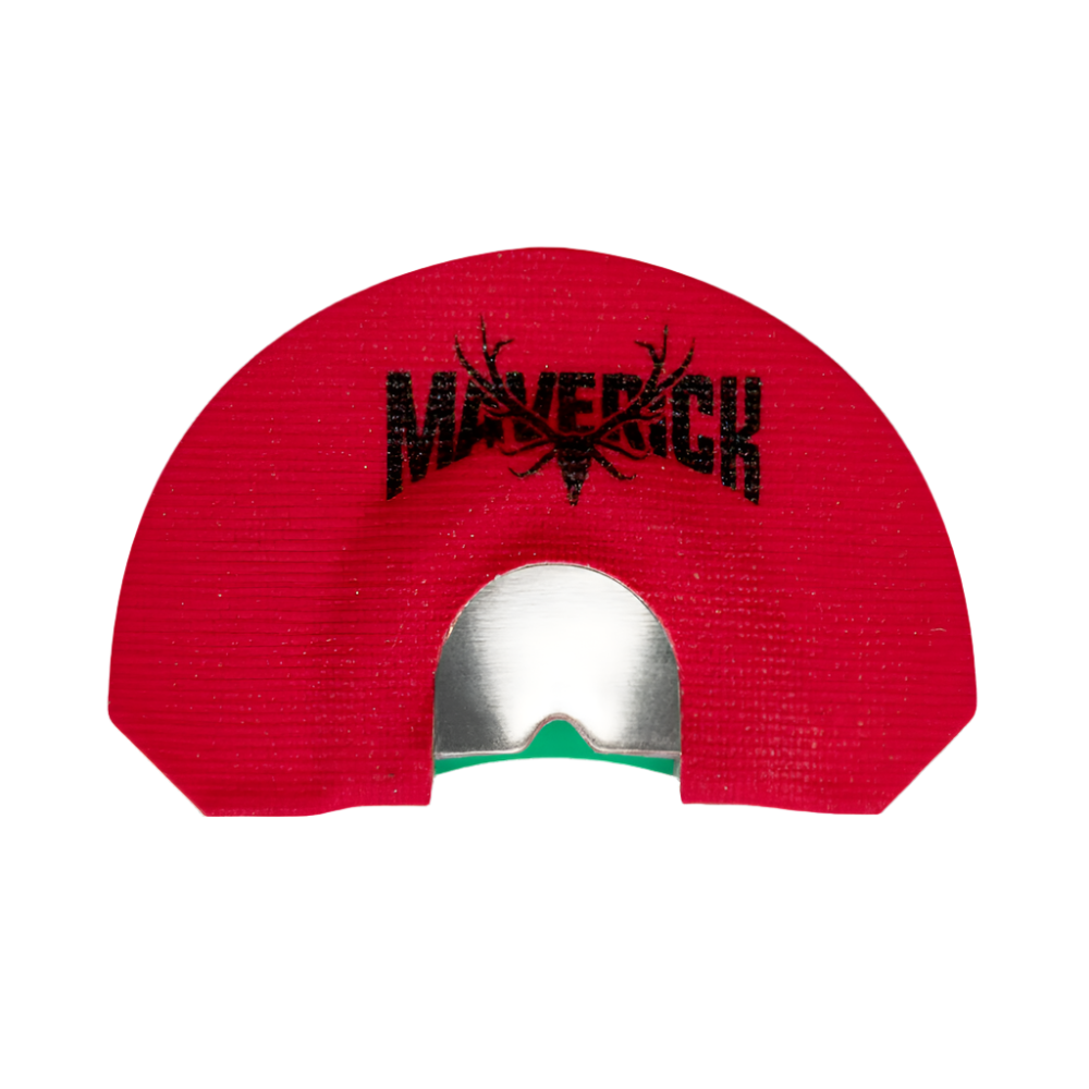 Phelps Maverick Signature AMP elk diaphragm in red with the Maverick tape