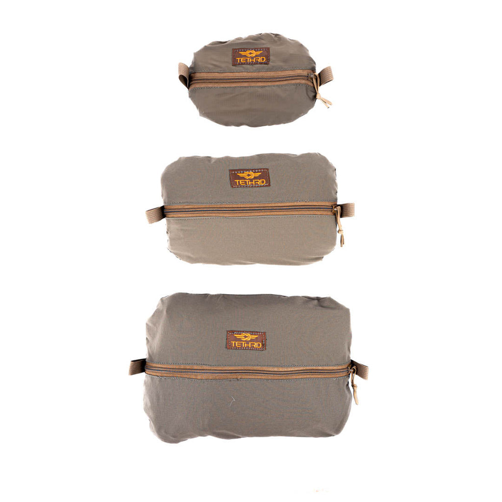 Tethrd Pulley Pouch Bundle, all three sizes