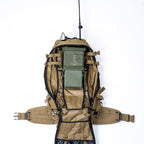 Stone Glacier R3 Radio Harness, Coyote, radio strapped in place