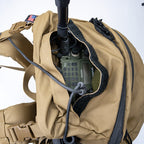 Stone Glacier R3 Radio Harness, Coyote, radio control panel access detail
