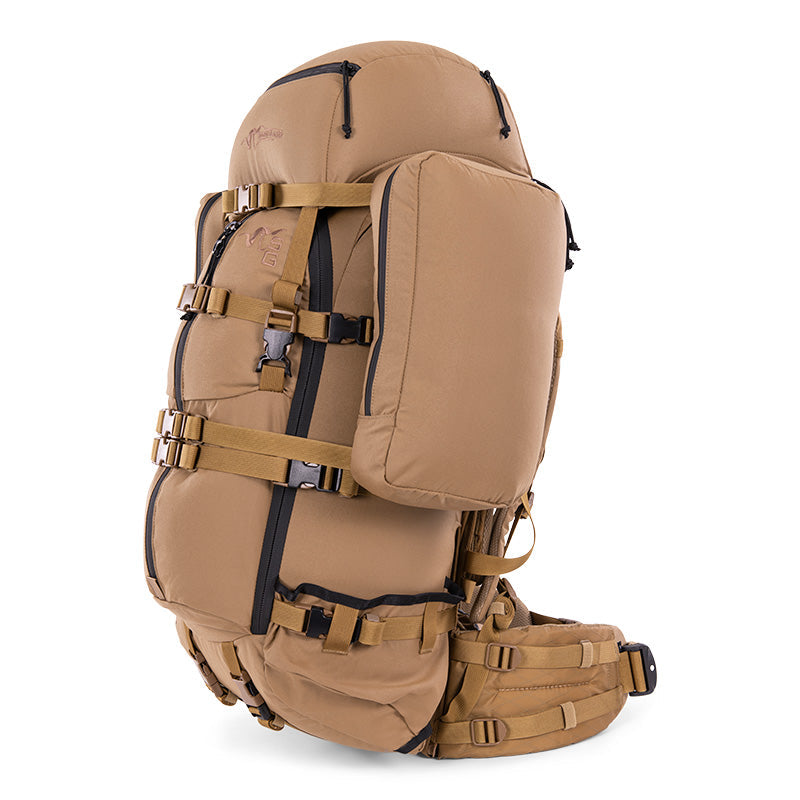 Stone Glacier R3 Side Bags, fitted to an R3 pack, side profile