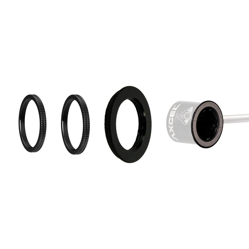 Axcel AVX Ring Pin Retainer, retainer rings shown with AVX scope assembly