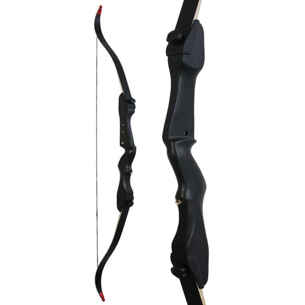 Ragim Matrix Evo takedown recurve bow, black with red limb tips